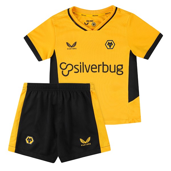 Camiseta Wolves Primera Equipación Niño 2021/2022 Amarillo